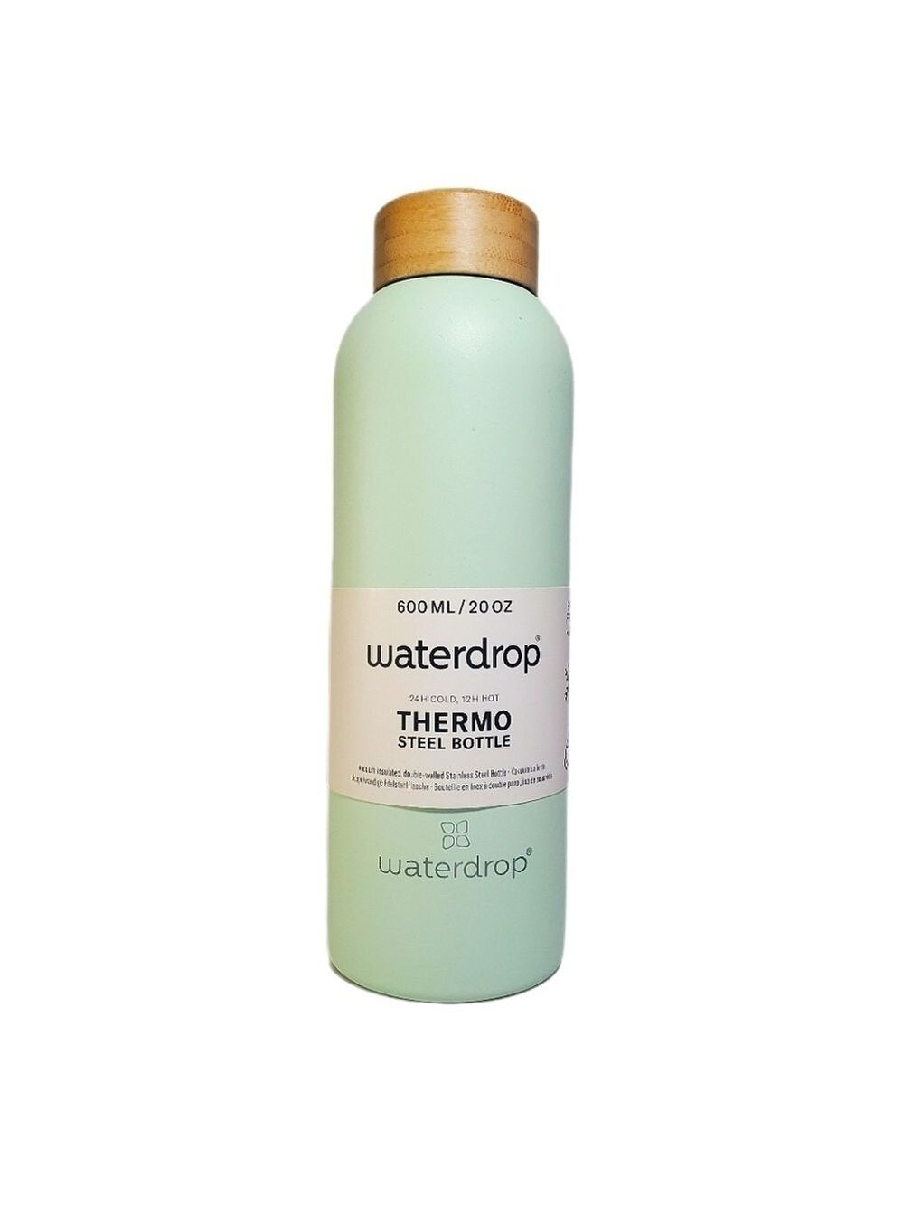 WATERDROP Thermo Steel Stainless Steel Bottle Robust Double-Walled Water Bottle